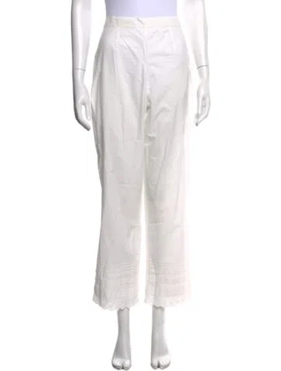 Pre-owned Doen Wide Leg Pants In White