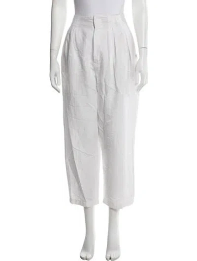 Pre-owned Doen Wide Leg Pants In White