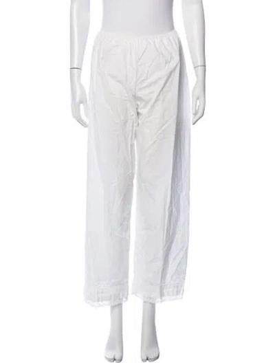 Pre-owned Doen Wide Leg Pants In White