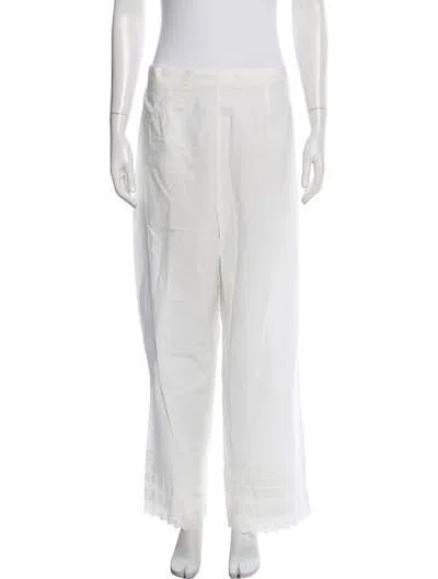 Pre-owned Doen Wide Leg Pants In White