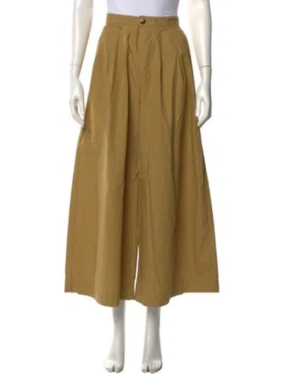 Pre-owned Doen Wide Leg Pants In Yellow