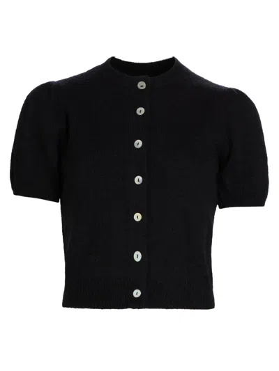 Doen Women's Anisa Short-sleeve Cardigan In Black