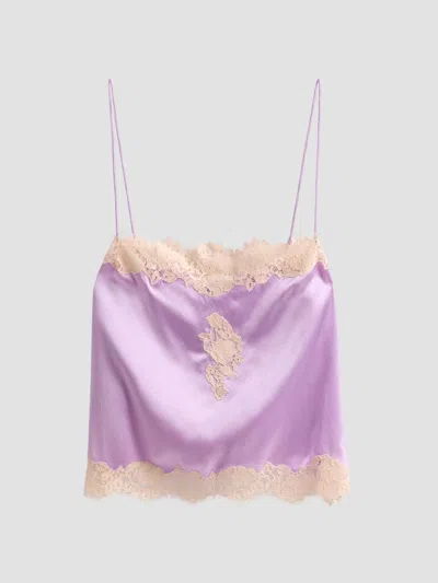 Doen Women's Avelaine Lace-trim Silk Top In Orchid Blossom