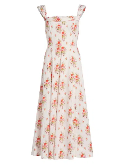 Doen Women's Clea Floral Cotton Midi-dress In Multi