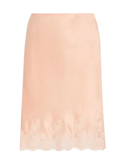 Doen Women's Elowette Silk & Lace Midi-skirt In Orange
