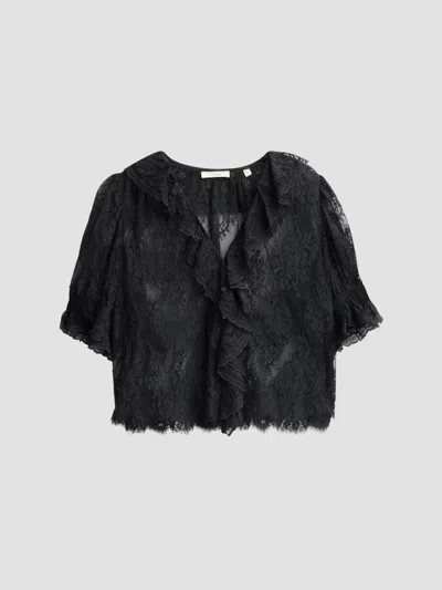Doen Women's Henri Lace Blouse In Black