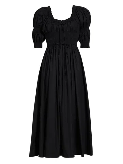 Doen Women's Ischia Puff-sleeve Dress In Black