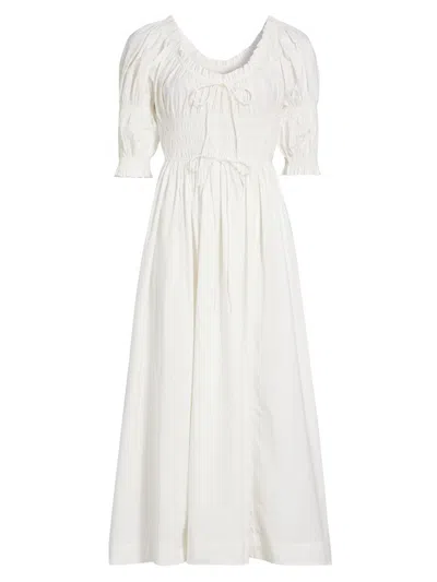 Doen Women's Ischia Puff-sleeve Dress In White