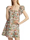 Doen Julie Floral-print Cotton-poplin Mini Dress In Calico Garden