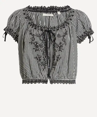 DOEN DOEN WOMEN'S NERA LA MADDALENA GINGHAM TOP