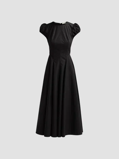 Doen Women's Rivelle Cotton Midi Dress In Black