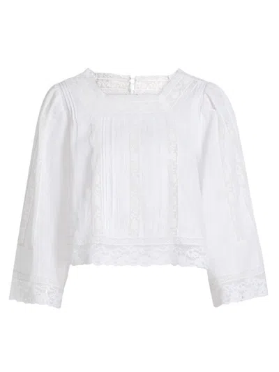 Doen Women's Solistice Embroidered Crop Top In White