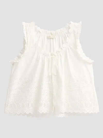 Doen Women's Toussine Eyelet Cotton Top In White