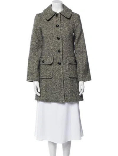 Pre-owned Doen Wool Animal Print Coat W/ Tags In Neutral