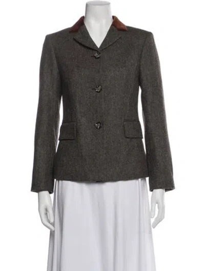 Pre-owned Doen Wool Blazer In Gray