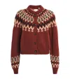 Doen Wool-blend Clarke Cardigan In Burgundy