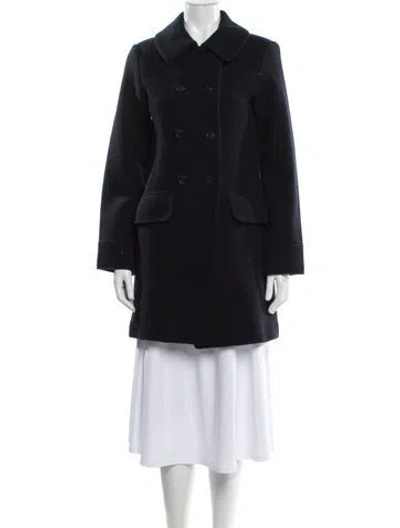 Pre-owned Doen Wool Coat In Blue