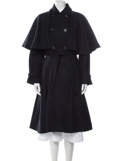 Pre-owned Doen Wool Coat In Blue