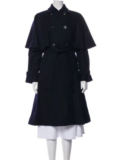 Pre-owned Doen Wool Coat W/ Tags In Blue