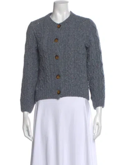 Pre-owned Doen Wool Crew Neck Sweater In Blue