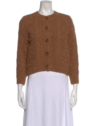 Pre-owned Doen Wool Crew Neck Sweater In Brown