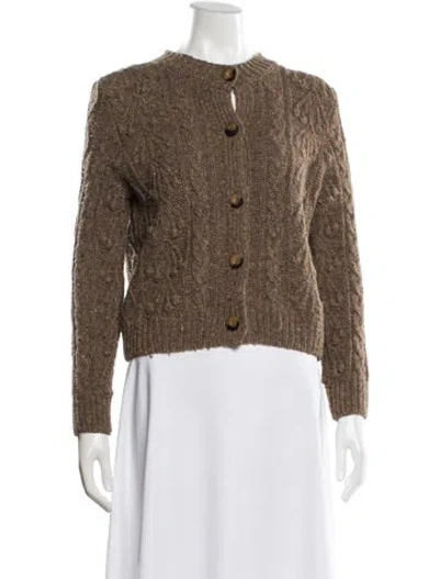 Pre-owned Doen Wool Crew Neck Sweater In Brown