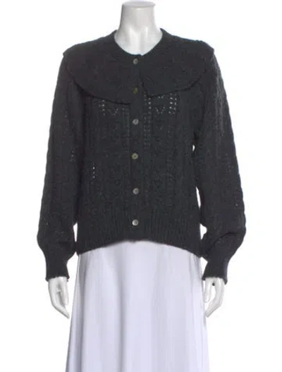 Pre-owned Doen Wool Crew Neck Sweater In Gray