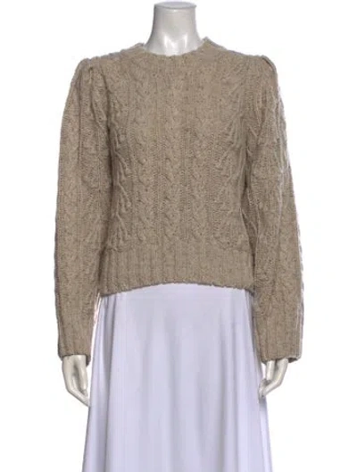 Pre-owned Doen Wool Crew Neck Sweater In Neutral