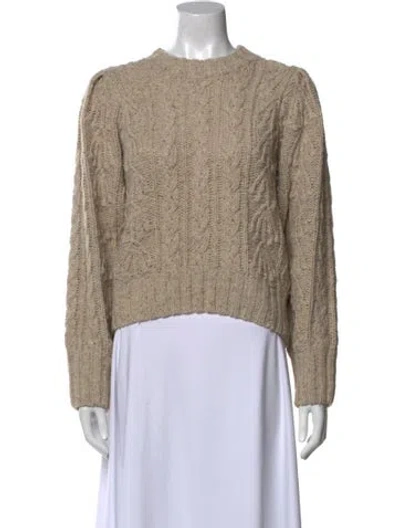 Pre-owned Doen Wool Crew Neck Sweater In Neutral