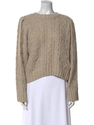 Pre-owned Doen Wool Crew Neck Sweater In Neutral