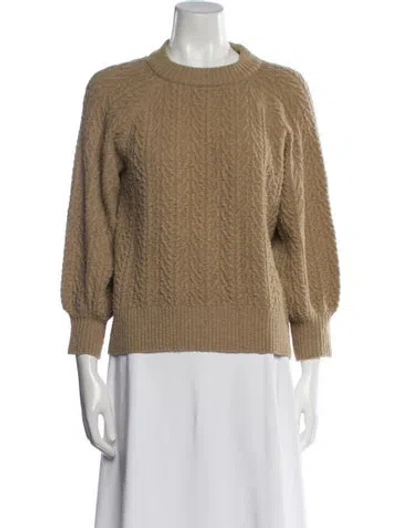 Pre-owned Doen Wool Crew Neck Sweater In Neutral