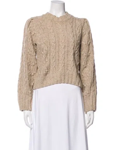 Pre-owned Doen Wool Crew Neck Sweater In Neutral