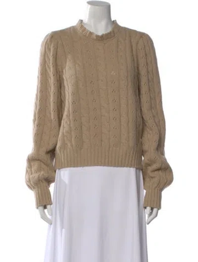 Pre-owned Doen Wool Crew Neck Sweater In Neutral