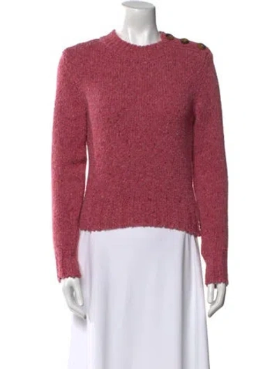 Pre-owned Doen Wool Crew Neck Sweater In Pink