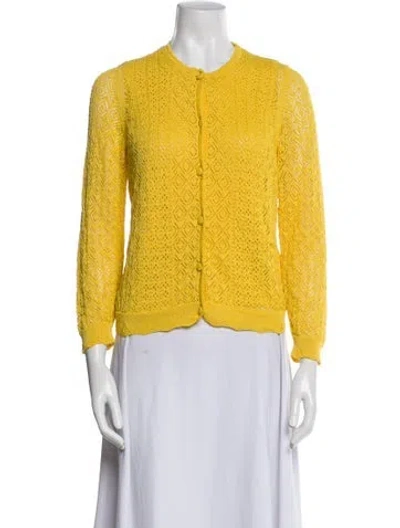 Pre-owned Doen Wool Lace Pattern Set In Yellow