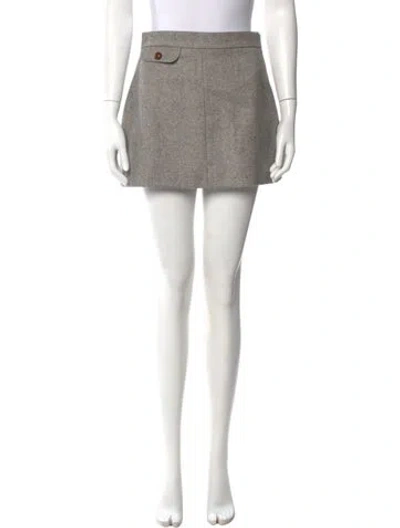 Pre-owned Doen Wool Mini Skirt In Black