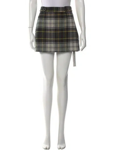 Pre-owned Doen Wool Mini Skirt In Blue