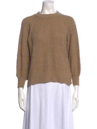 Pre-owned Doen Wool Mock Neck Sweater In Neutral