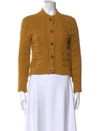 Pre-owned Doen Wool Patterned Sweater In Yellow