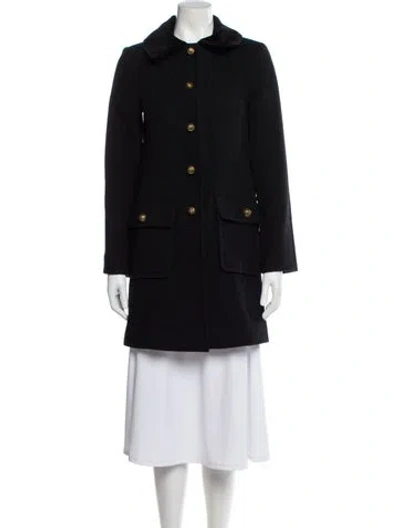 Pre-owned Doen Wool Peacoat In Black