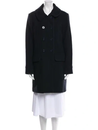 Pre-owned Doen Wool Peacoat In Black