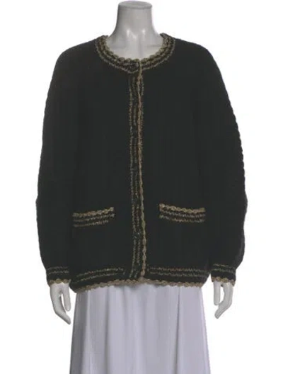 Pre-owned Doen Wool Scoop Neck Sweater In Gray