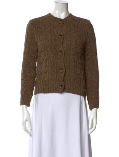 Pre-owned Doen Wool Tweed Pattern Sweater In Brown