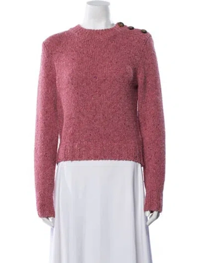 Pre-owned Doen Wool Tweed Pattern Sweater In Pink