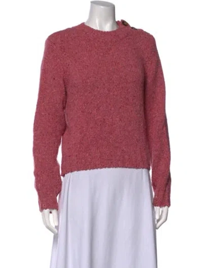 Pre-owned Doen Wool Tweed Pattern Sweater In Pink