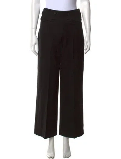 Pre-owned Doen Wool Wide Leg Pants In Black
