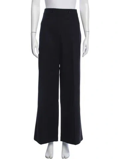 Pre-owned Doen Wool Wide Leg Pants W/ Tags In Blue