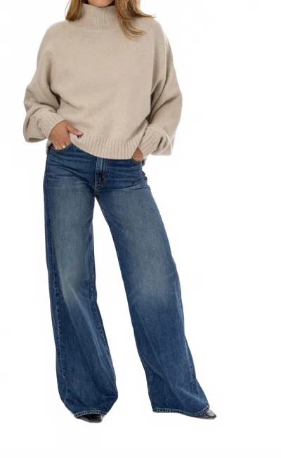Doffer Boys Devon Turtleneck Sweater In Millet In Brown