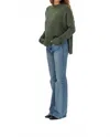 Doffer Boys Slouchy Crew Sweater In Army In Green
