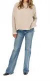 Doffer Boys Devon Turtleneck Sweater In Millet In Neutral